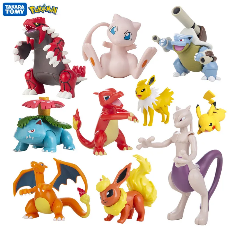 Pokemon 4-13Cm New Cartoons Movie Anime Figure Pikachu Mewtwo Charmander - £8.99 GBP+