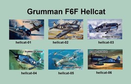 6 Different Grumman F6F Hellcat Warplane Magnets - £6.33 GBP