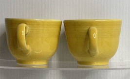 Pair Fiesta Ware Tea Cup, Coffee Homer Laughlin USA , Yellow Cup. Great Shape - £9.29 GBP
