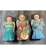 Vintage Norleans Christmas Angels w/ Musical Instruments Figures Japan Chalkware - $29.99