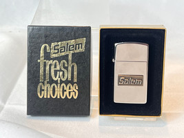 1991 Zippo Lighter Salem Fresh Choices Cigarette Advertising In Original Box - $29.65