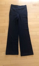 New Ann Taylor Women Navy Blue Tweed Striped High Rise Flared Trouser Pants 2 - £38.23 GBP