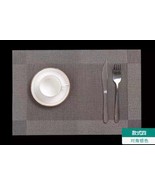 Placemats set of 4 Hi-tech PVC luxury daily use in silver gray  - £23.70 GBP