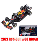 Bburago 2021 Red Bull F1 Max Verstappen #33 RB16B Model 1:43 Car F1 Coll... - £17.43 GBP