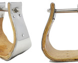 Western XL 5-1/2&quot; Wide Horse Saddle SS Covered Wooden Bell Stirrups 51122 - $59.39