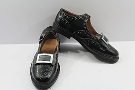 Piper or Drummer Ghillie Brogue Buckle Shoes Black Patent Leather Upper - $60.00