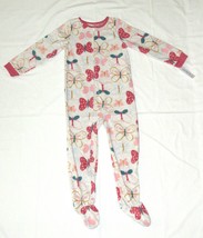 Carters Fleece Footed Pajama Blanket Sleeper Size 12 Butterfly Girl - £21.96 GBP
