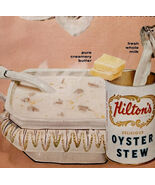 1963 Hilton's Oyster Stew Soup Advertisement Vintage Canned Seafood DWQQ14 - €8,52 EUR