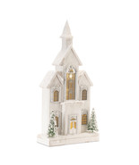 LED Flocked Wooden Church 22&quot;H - €67,81 EUR