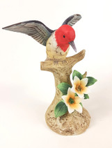 Woodpecker Wings Stretched Figurine Porcelain Vintage 1980's Lefton kw 354 Bird  - $14.58