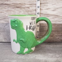 Enesco Our Name is Mud T-Rex Dinosaur sculpted mug, t-riffic EUC! - £9.46 GBP
