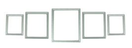 White Beveled Wood Look 5 Piece Gallery Wall Photo Frame Set - £17.77 GBP