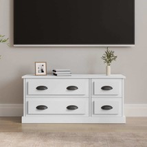 TV Cabinet White 100x35.5x45 cm Engineered Wood - £50.90 GBP