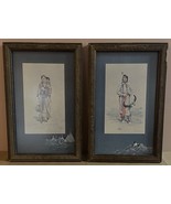 Vintage 1971 Set Of 2 O.C. Seltzer Framed Native American Prints 10”x15.5” - $39.30