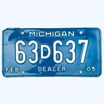 2005 United States Michigan Base Dealer License Plate 63D637 - £13.32 GBP