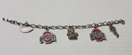 Ohio State University Buckeyes College Football Charm Bracelet Jewelry 8 IN - £21.87 GBP