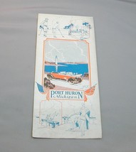 1930&#39;s Port Huron Michigan Gateway To Canada Map &amp; Brochure - £15.94 GBP