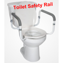 MOBB Toilet Safety Rail, Padded Armrests, 300 lbs, Fits Most Toilets, White - £46.63 GBP