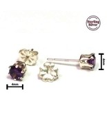 4mm Purple CZ Stud Earrings - $261.84 MXN