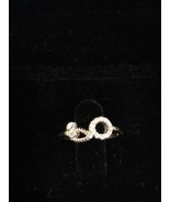 Circle Simulated diamond S925 Sterling silver Ring Size 4.75 - $40.30 CAD