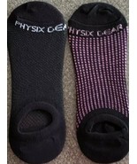 Two (2) Pair Physix Gear Sport No Show Socks Unisex (Solid Black &amp; Black... - $28.06 CAD