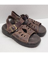 Skechers Womens Size 6 Sandals Jammer Brown Leather Vintage Chunky Y2K S... - $84.05