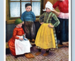 Dutch Children in Traditional Dress Volendam Holland UNP Unused DB Postc... - $6.88