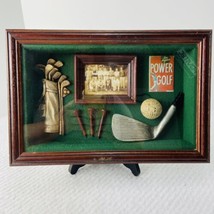 Ben Hogan Golf History Shadow Box Display Case Wooden Tees Club Head Wall Mount - £11.79 GBP