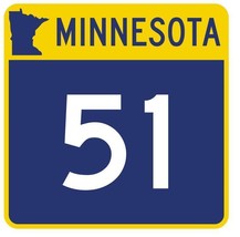 Minnesota State Highway 51 Sticker Decal R4743 Highway Route Sign  - $1.45+