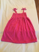 Size 5 6 Pink Platinum swimsuit cover up dress terry cloth pink Girls - $13.99