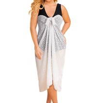 Always For Me clipped jacquard plus size long pareo cover up in WHITE - ... - £29.60 GBP