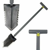 Lesche T- Handle 31&quot; Heavy Duty Metal Detector Shovel Double Serrated Blade - $1,774.05 MXN