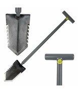 Lesche T- Handle 31&quot; Heavy Duty Metal Detector Shovel Double Serrated Blade - $133.19 CAD