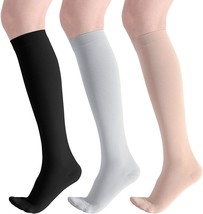 Compression Socks for Women &amp; Men Circulation - 3 Pairs Sports Socks (Si... - $18.37