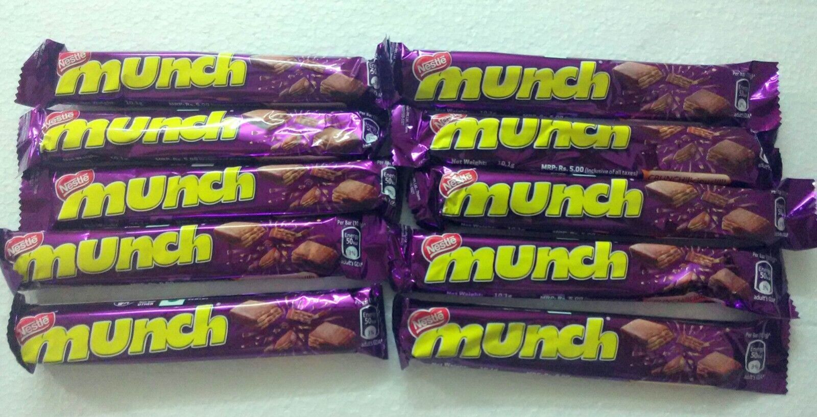 Primary image for 10 x Nestle Munch 8.9 grams gms pack chocolate Chocolates India chocolate bar