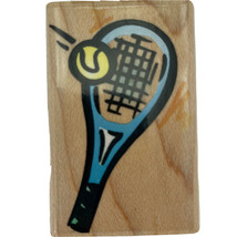 Hero Arts Tennis Racket Racquet and Ball Rubber Stamp C1329 Vintage 1997 - $6.87