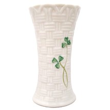 Belleek Colleen Basket Weave Mini Shamrock Porcelain Vase #2040 4th Edit... - £27.29 GBP