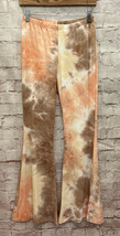 Chatoyant Womens Flare Leg Pants Tie Dye Pull On Bell Bottom Stretch Size S - £43.16 GBP