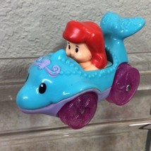 Fisher Price Little People Wheelies Disney Little Mermaid Ariel Dolphin Car - $9.89