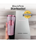 2023 Limited Starbucks Rhinestone Black Pink diamond mug Straw cup + Gif... - £46.33 GBP