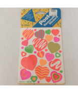 Vintage neon color heart stickers still in original packaging post it brand - $366.64 MXN