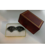 Vintage E. Seig Chong Signed Sterling Silver 925 Cuff Links 11g Unique D... - $53.76 CAD