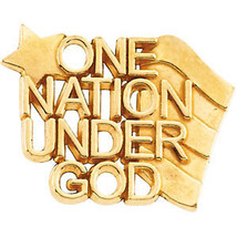  10K or 14K Gold &quot;One Nation Under God&quot; Lapel Pins - $215.99+