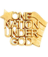  10K or 14K Gold &quot;One Nation Under God&quot; Lapel Pins - £173.07 GBP+