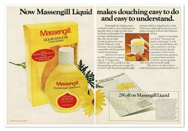 Massengill Douche Easy to Do 25-Cent Coupon Vintage 1972 2-Page Magazine Ad - £9.65 GBP