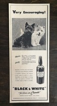 Vintage 1945 Black &amp; White Scotch Whiskey Blackie &amp; Whitey Original Ad 324 - £5.44 GBP