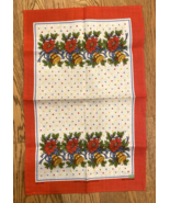 Vintage Irish Linen Hollybells Christmas Dresser Scarf/Table Runner - $349.95 MXN