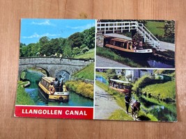 Vintage Postcard, Wales, Llangollen Canal, Sun Trevor Bridge, Pontcysyllte Barge - £3.72 GBP