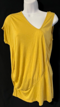 Jazmin Chebar Mustard Yellow Asymetrical One Sleeve Blouse Size 1 (US-M)... - £12.53 GBP