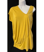 Jazmin Chebar Mustard Yellow Asymetrical One Sleeve Blouse Size 1 (US-M)... - £12.58 GBP